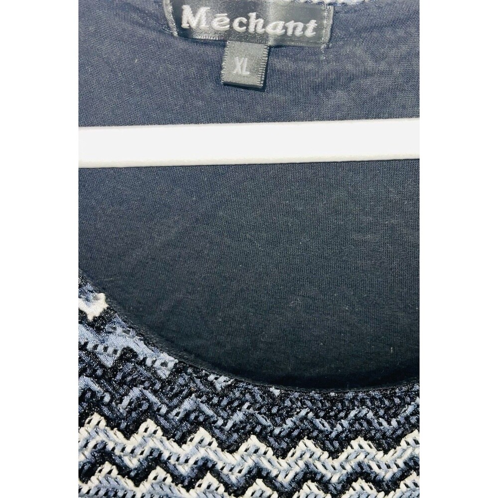 Crochet Chevron Top Blue Bell Sleeve Boho Y2K Women’s XL - Picture 5 of 8